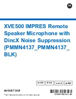 Motorola solutions IMPRES XVE500 Manual preview