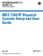 Preview for 1 page of Motorola solutions MCC 7100 IP Setup And User Manual