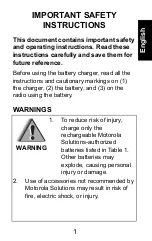 Preview for 3 page of Motorola solutions NNTN8234 User Manual