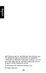 Preview for 20 page of Motorola solutions NNTN8234 User Manual