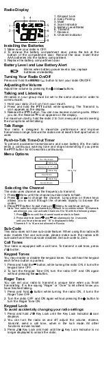 Preview for 3 page of Motorola solutions Talkabout T42 User Manual