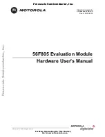 Предварительный просмотр 1 страницы Motorola 56F805 Hardware User Manual