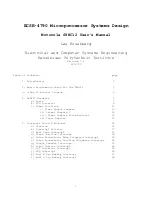 Preview for 1 page of Motorola 68HC12 User Manual