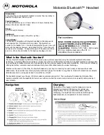 Preview for 1 page of Motorola 98405RH User Manual