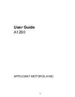 Preview for 1 page of Motorola A1260 User Manual