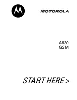 Предварительный просмотр 1 страницы Motorola A630 Owner'S Manual