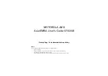 Preview for 1 page of Motorola A810 User Manual