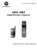 Motorola A840 - Cell Phone - CDMA2000 1X Service Manual предпросмотр