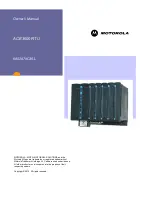 Preview for 1 page of Motorola ACE3600 RTU Owner'S Manual