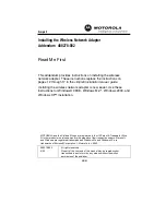 Предварительный просмотр 1 страницы Motorola Addendum 488278-002 Install Manual