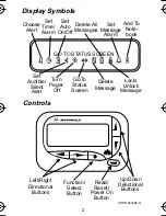 Предварительный просмотр 4 страницы Motorola ADVISOR Gold FLX User Manual