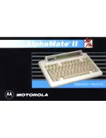 Motorola AlphaMate II Operator'S Manual preview