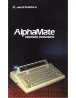 Motorola AlphaMate Operating Instructions Manual preview