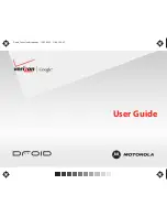 Предварительный просмотр 1 страницы Motorola Android User Manual