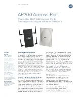 Motorola AP300 - Wireless Access Port Specification Sheet предпросмотр