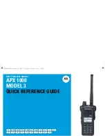 Motorola APX 1000 3 Quick Reference Manual preview