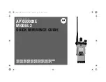 Preview for 1 page of Motorola APX 6000XE 2 Quick Reference Manual