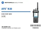 Motorola APX N30 Quick Start Manual предпросмотр