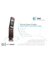 Preview for 1 page of Motorola at&t MOTORAZR2 Quick Start Manual