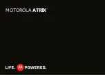 Motorola ATRIXT User Manual preview