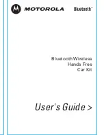 Motorola Bluetooth Wireless Hands Free User Manual предпросмотр