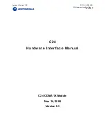 Preview for 1 page of Motorola C24 CDMA 1X Hardware Interface Manual