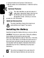 Preview for 8 page of Motorola C341a Series User Manual