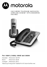 Motorola C42 Manual preview