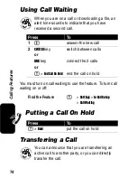 Preview for 74 page of Motorola C975 Owner'S Manual