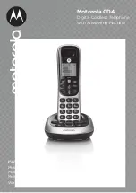 Motorola CD4 Series Manual preview