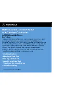 Motorola CDMA CONNECTIVITY KIT User Manual предпросмотр