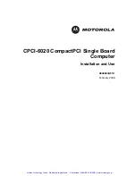 Preview for 2 page of Motorola CPCI-6020 Installation And Use Manual