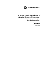 Предварительный просмотр 1 страницы Motorola CPCI-6115 Installation And Use Manual