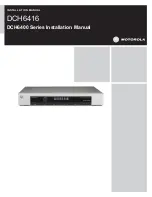 Preview for 1 page of Motorola DCH6416 Installation Manual