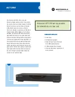 Preview for 1 page of Motorola DCT1700 Features
