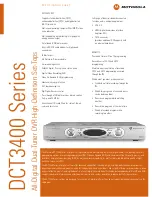 Motorola DCT3400 Series Specification Sheet preview