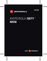 Preview for 1 page of Motorola DEFY MINI Manual