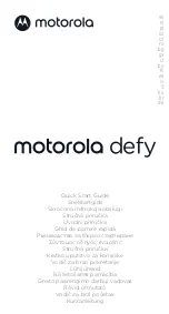 Motorola Defy+ Quick Start Manual preview