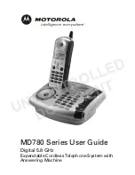 Preview for 1 page of Motorola DIGITAL CORDLESS PHONE SYSTEM-MD781 User Manual