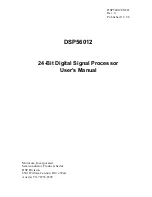 Preview for 1 page of Motorola DSP56012 User Manual