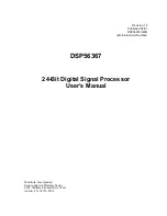 Motorola DSP56367 User Manual preview