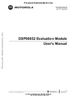 Motorola DSP56852 User Manual preview