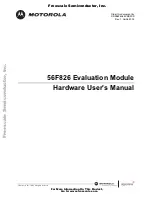 Motorola DSP56F826EVM Hardware User Manual preview