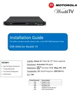 Preview for 1 page of Motorola DSR-4440 Installation Manual