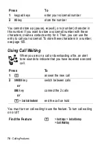 Preview for 78 page of Motorola E1000 - Cell Phone 16 MB Manual