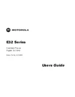 Motorola E32 Series User Manual preview