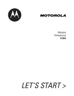 Предварительный просмотр 2 страницы Motorola E365 Instruction Manual