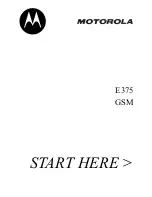 Предварительный просмотр 1 страницы Motorola E375 User Manual