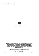 Preview for 423 page of Motorola E398 series Let'S Get Started