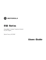 Motorola E52 DIGITAL CORDLESS PHONE-MD7261 User Manual preview